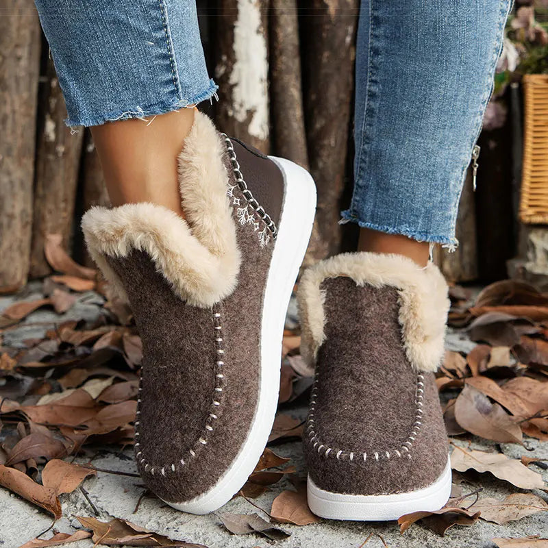 Women Boots Women's Ankle Boots For Winter Shoes Woman 2025 Fur Botas Mujer Keep Warm Booties Female Snow Boots Winter Footwear