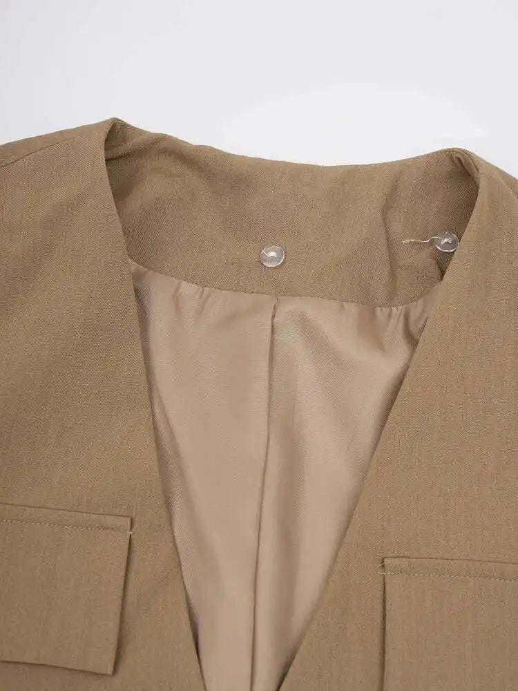 Women Khaki Belted Big Size Long Elegant Trench New V-neck Long Sleeve Windbreaker Fashion Tide Spring Autumn 2025 7AB252