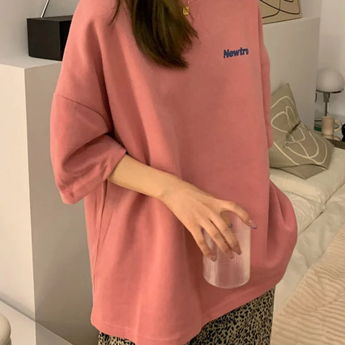 Load image into Gallery viewer, Loose Harajuku T shirts for Women Summer New Fashion Female T-shirt Korean Cool White Red Black Yellow Letter Tops M-XL
