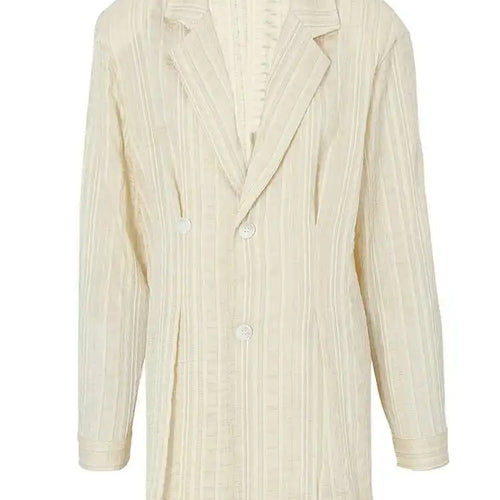 Load image into Gallery viewer, Women Black Pleated Big Size Thin Blazer New Lapel Long Sleeve Loose Fit Jacket Fashion Tide Spring Autumn 2025 1DF3148
