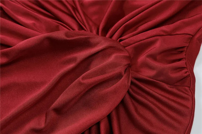 Sleeveless Ruched Sexy Maxi Dress For Women Gown Fashion Solid O Neck High Waist Bodycon Club Long Dress Vestido