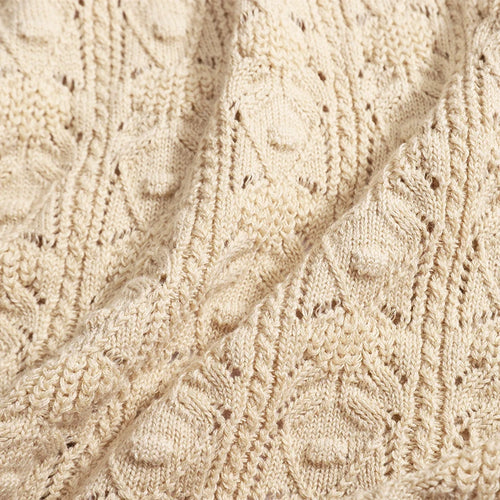 Load image into Gallery viewer, Summer French Beige Elegant Hollow Out Button Knitted Long Dress Women Fashion Temperament Sleeveless Backless Dress 2024 Simple
