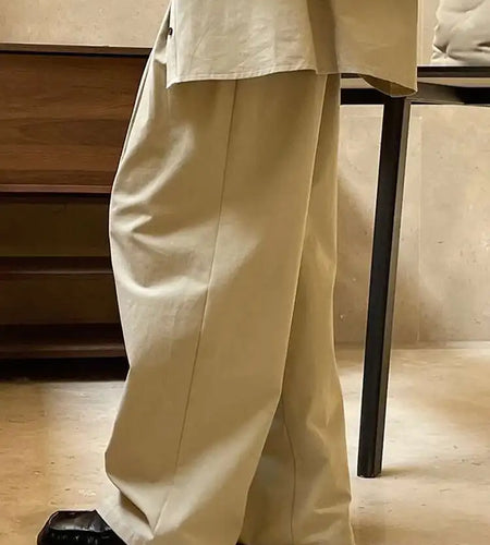 High Waist Black Long Pleated Wide Leg Casual Pants New Loose Fit Trousers Women Fashion Tide Spring Autumn 2025 1DF4438