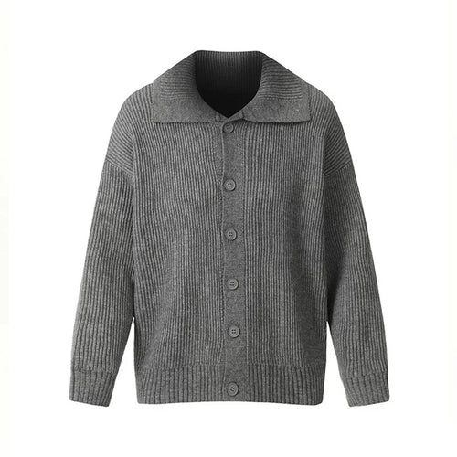 Load image into Gallery viewer, Trendy Male Sweater Spring Lapel Solid Color Design Menwear American Style Knitting Men Clothing Spring Trend 9W1465
