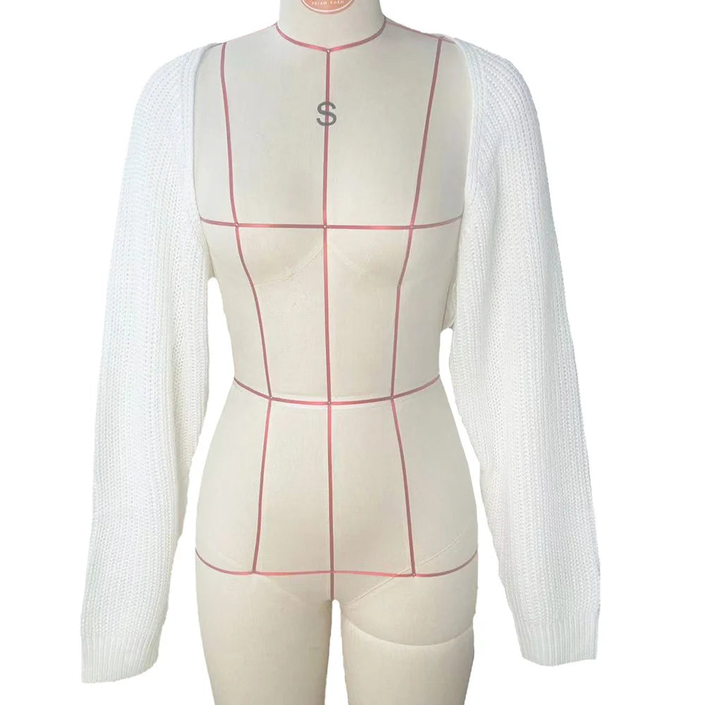 Warm Oversized Chunky Knit Loose Shrug Sport Ctop Tops