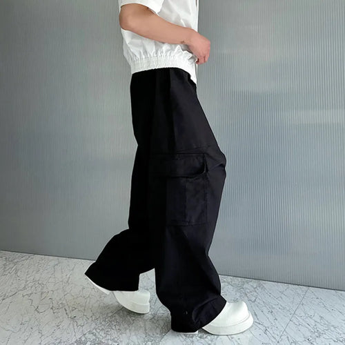 Load image into Gallery viewer, Stereoscopic Wide-leg Overalls Cargo Pants Men&#39;s Summer High Street Big Pocket Fashion Trend Trousers Male 9C5848
