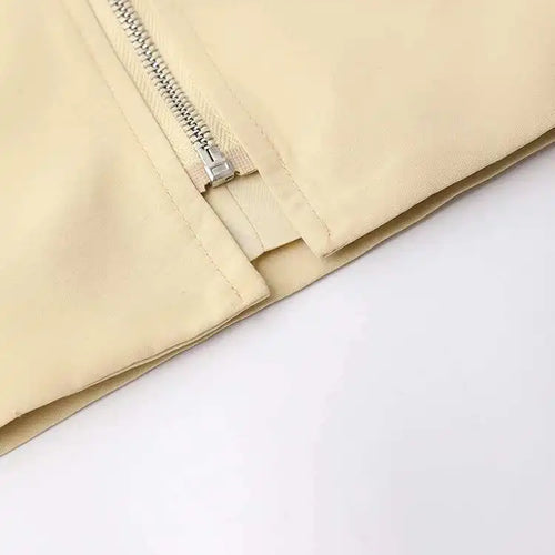 Load image into Gallery viewer, Apricot Brief Pocket Big Size Casual Jacket New Lapel Long Sleeve Women Coat Fashion Tide Spring Autumn 2025 CPG1295
