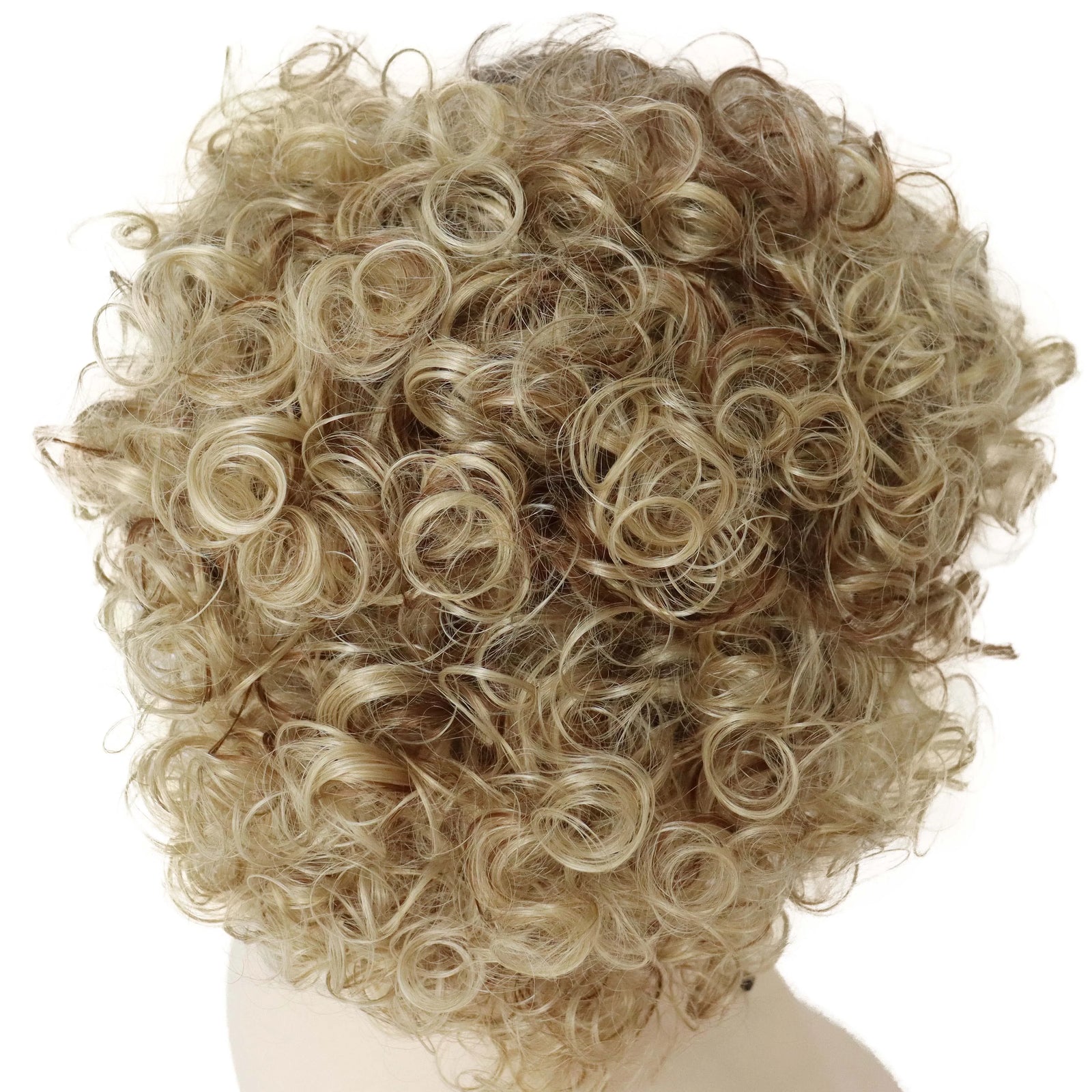 Synthetic Curly Wigs for Women Short Blonde Wig Wtih Bangs Sand Grease Wig Ombre Wigs Halloween Costume Wig Cosplay