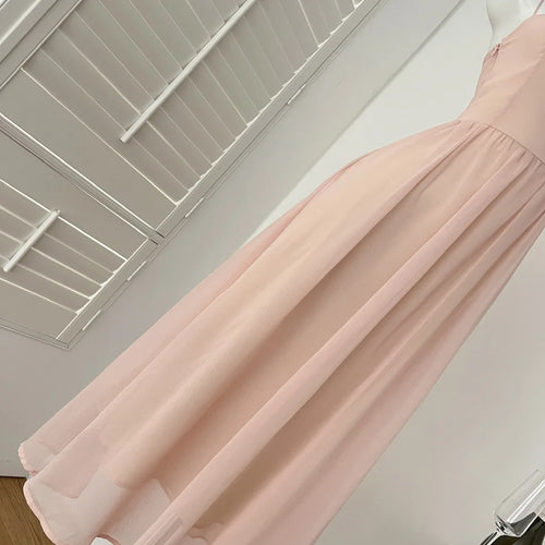 Load image into Gallery viewer, Summer Vintage Pink Sexy High Waist Sleeveless Evening Party Long Dress For Women Elegant Backless Pleated Slip Dress 2025 Trend
