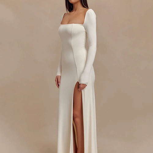 Load image into Gallery viewer, Elegant Long Sleeve Bodycon Party Evening Dress Female Sexy Split Tight Women Vestido Autumn/Winter New2024 Clothing

