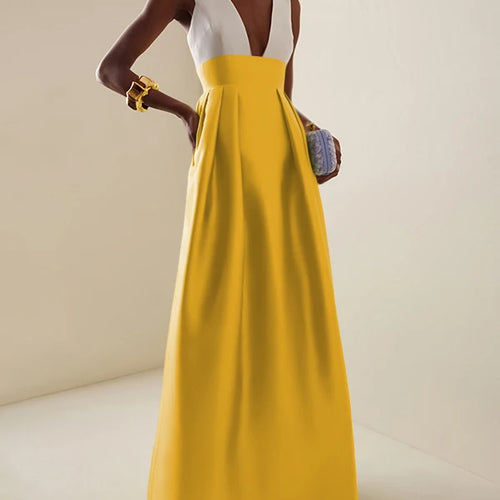 Load image into Gallery viewer, Women&#39;s Elegant Evening Cocktail Maxi Dresses 2025 High Waisted Deep V-Neck Sexy Dress for Woman Party Wedding Guest
