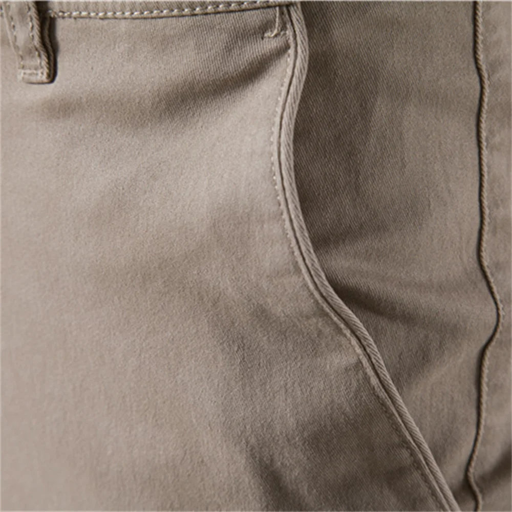 Casual Cotton Men Trousers Solid Color Slim Fit Men's Pants New Spring Autumn High Quality Classic Business Pants Men