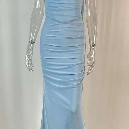 Load image into Gallery viewer, Sexy Two Pieces Sets For Women Strapless Off-shoulder Sleeveless Tops And Elegant High Waist Long Skirt Two Pieces Sets
