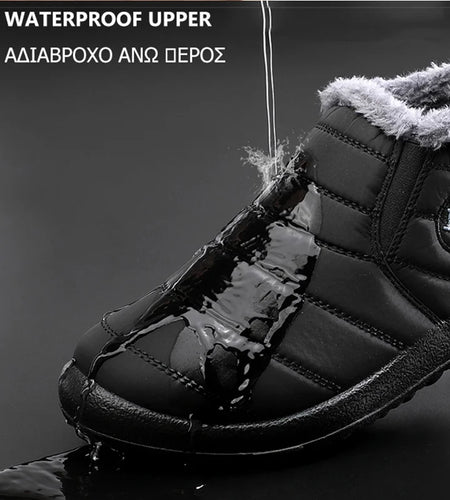 Women Boots Slip On Ankle Boots For 2025 Winter Shoes Women Snow Boots Keep Warm Fur Winter Botas Mujer Black Short Boot Female