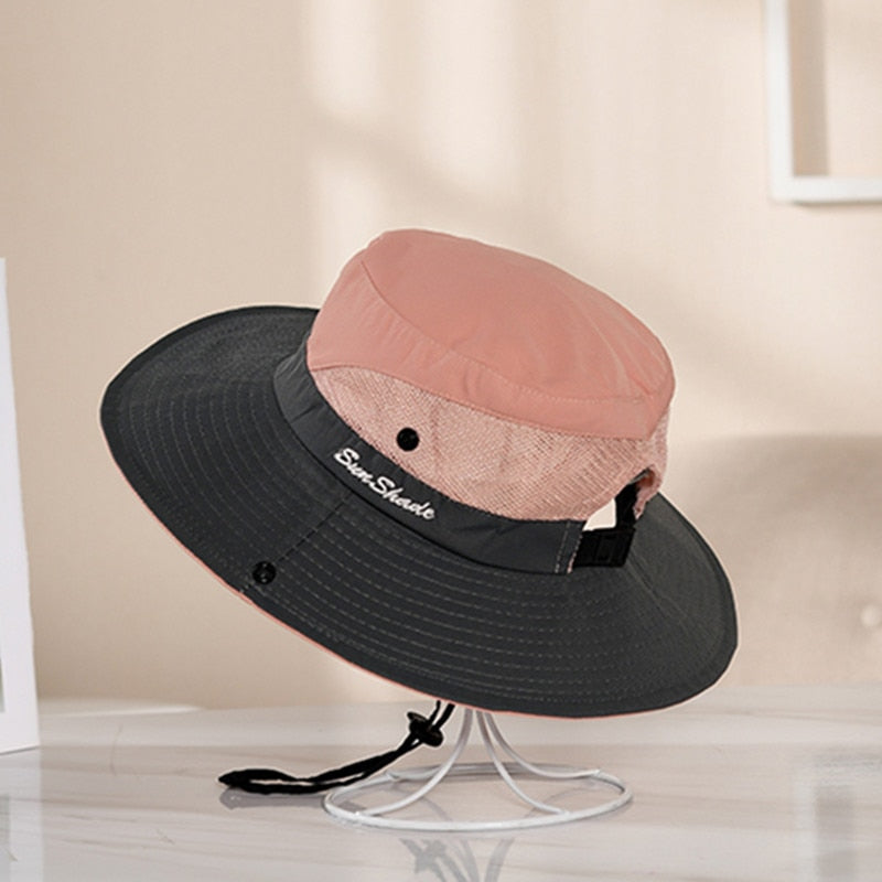 Women's Summer Hat Fashion Letter Design Sun Hat Female Travel  Beach Bucket Hat