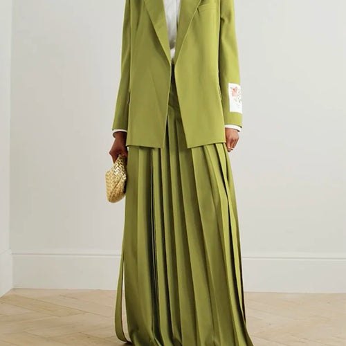 Load image into Gallery viewer, Trendy Stylish Green Blazer Jacket for Women 2025 Fashion Spring Autumn Winter Loose Clothing Luxury Blazers Coat Woman
