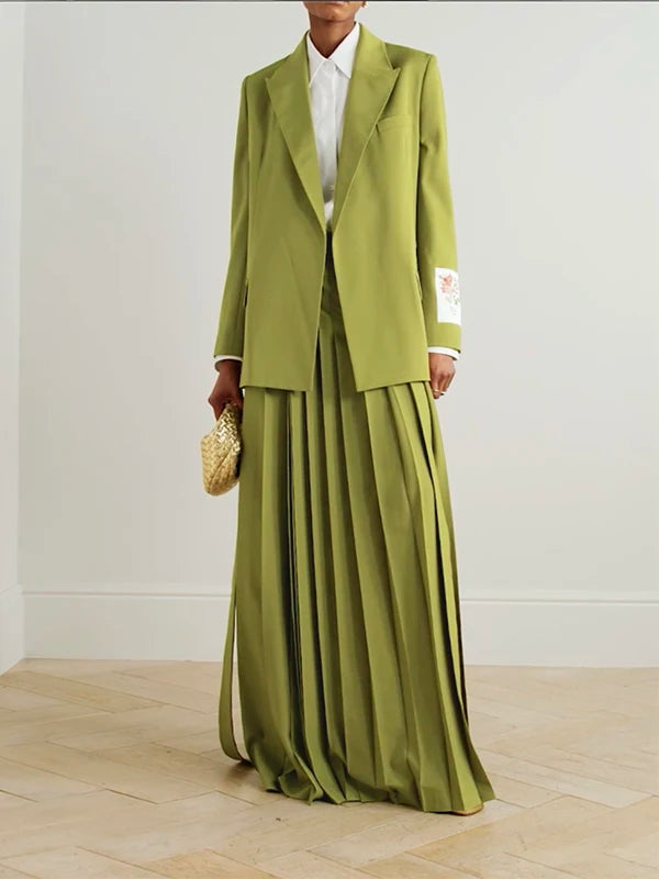 Trendy Stylish Green Blazer Jacket for Women 2025 Fashion Spring Autumn Winter Loose Clothing Luxury Blazers Coat Woman