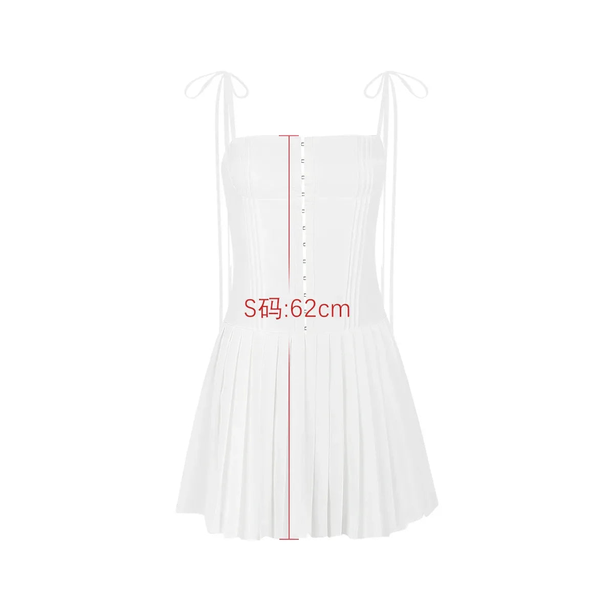 Summer White A Line Dress Elegant Spaghetti Strap Bodycon Party Dresses Casual Ruched Holiday Dress Women 2023