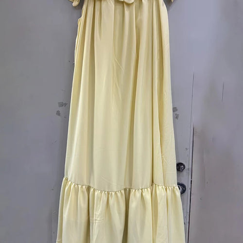 Load image into Gallery viewer, Solid Spliced Appliques Slimming Dresses For Women Slash Neck Sleeveless High Waist Temperament Dress Female New
