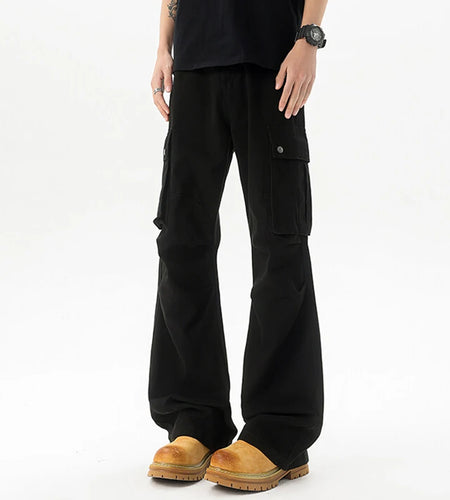 Men's Jeans New Summer American High Street Multi Pockets Design Straight Leg Fashion Male Casual Bottoms 2025 9W1642