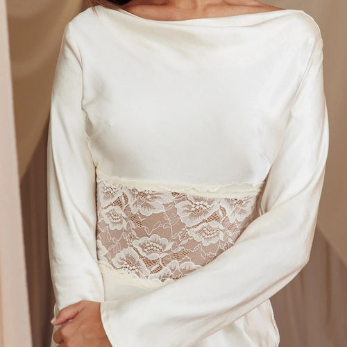 Load image into Gallery viewer, Elegant Long Sleeved Satin Lace Patchwork Dress Women Slim Fit Lace Style Party Club Evening Dress Female 2024 New
