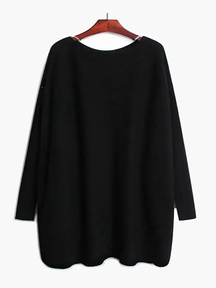 Big Size Knitting Sweater Loose Fit  Turtleneck Long Sleeve Women Pullovers New Fashion Tide Spring Autumn 2025 19A-a43