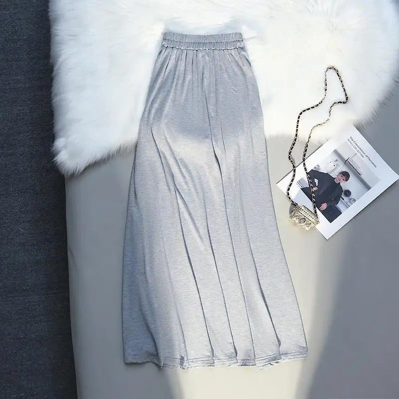 Korean Style Fashion High Waist Long Skirt Women Spring Summer Casual All-match Streetwear Straight Midi Skirt Y2k