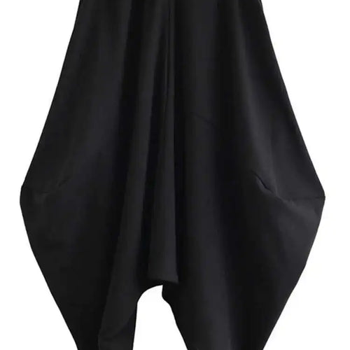 Load image into Gallery viewer, High Elastic Waist Black Irregular Big Size Long Trousers New Loose Fit Pants Women Fashion Spring Autumn 2025 1DE4266
