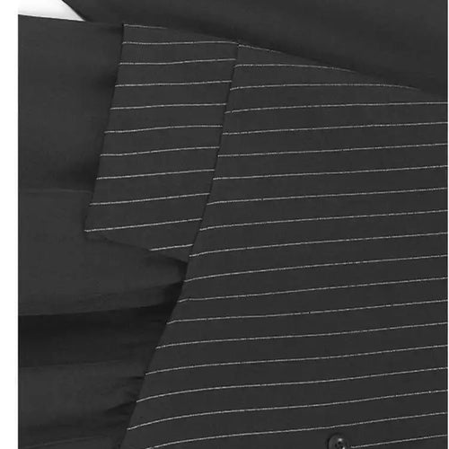 Load image into Gallery viewer, Women Black Striped Drawstring Big Size Knee-Length Dress New Lapel Long Sleeve Fashion Tide Spring Autumn 2025 1DH9966
