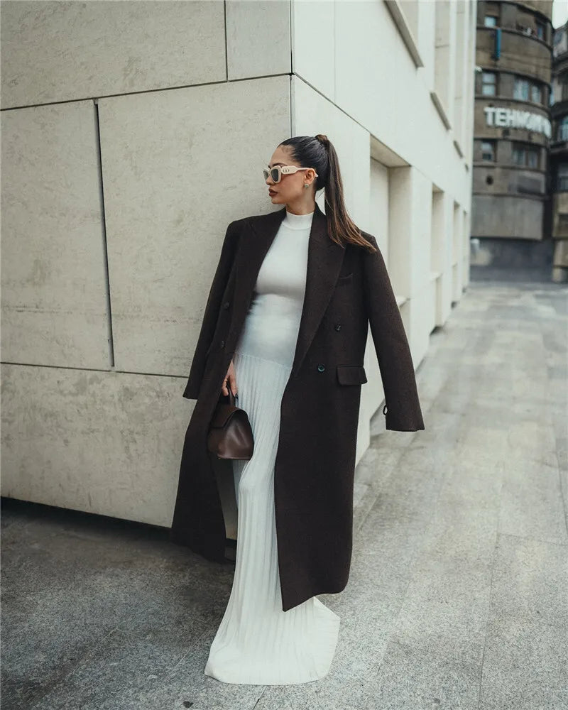 Half High Collar Sleeveless Knit Maxi Dress For Women Fashion Solid Bodycon Sexy Pleated Long Knitted Sweater Dress