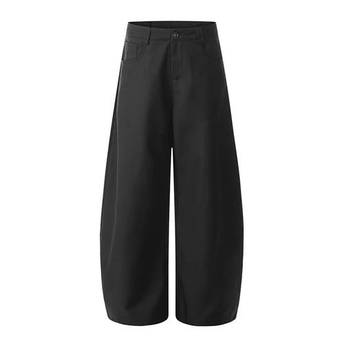 Load image into Gallery viewer, Men's Suit Pants Curved Knife Design New American Style Straight Wide Leg Solid Color Simple Male Casual Bottoms 9W1962
