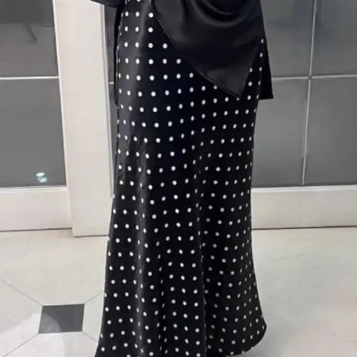 Load image into Gallery viewer, Spring Summer French Vintage Dot Elegant Sexy Club Long Skirts Women High Waist Vacation Slim Wrap Hip Fishtail Half Skirt 2025
