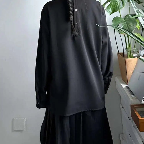 Load image into Gallery viewer, Women White Irregular Plain Color Big Size Blouse New Scarf Collar Long Sleeve Shirt Fashion Spring Autumn 2025 1DJ0507
