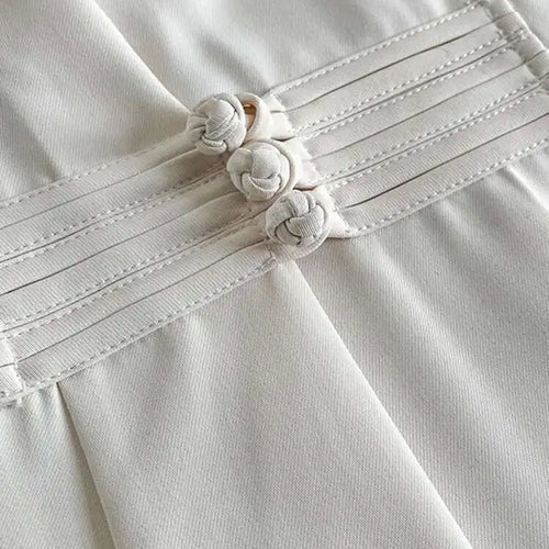 Load image into Gallery viewer, Women Black Buckle Long Elegant Dress New Round Neck Three-quarter Sleeve Loose Fit Fashion Spring Autumn 2025 1DE7880
