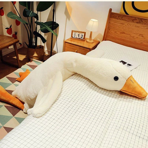 Load image into Gallery viewer, Giant Long Plush White Goose Toy Stuffed Lifelike Big Wings Duck Hug Massage Throw Pillow Boyfriend Cushion For Girl
