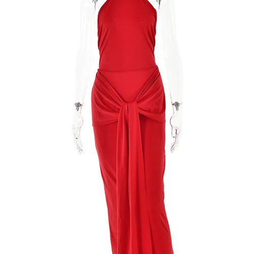 Load image into Gallery viewer, Sexy Sleeveless Backless Lace Up Evening Dress Women's Elegant Slim Fit Maxi Dress Female Elegance Party Vesidos 2024
