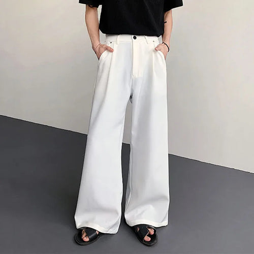 Load image into Gallery viewer, Men's Suit Pants Spring Loose Rivet Solid Color Decoration Wide Leg Fashionable Male Casual Trousers 2025 9W1522
