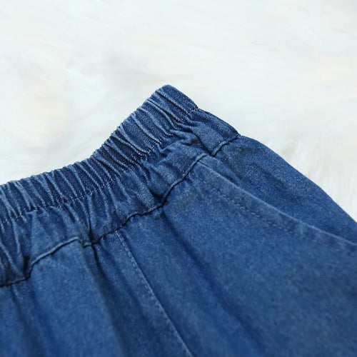 Load image into Gallery viewer, Fashion High Waist Summer Skirt Female Vintage Korean Denim Skirts Womens Elegant Faldas Mujer A-line Umbrella Jeans Skirt
