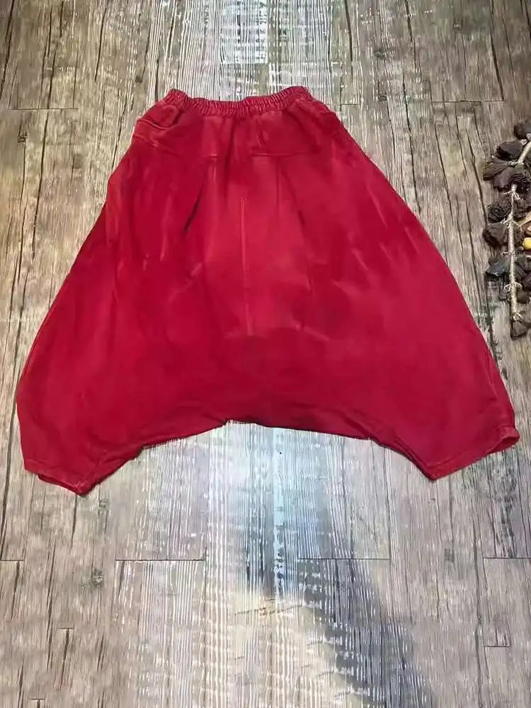 High Elastic Waist Black Tie Dye Casual Big Size Corss Pants New Trousers Women Fashion Tide Spring Autumn 2025 1DJ0278