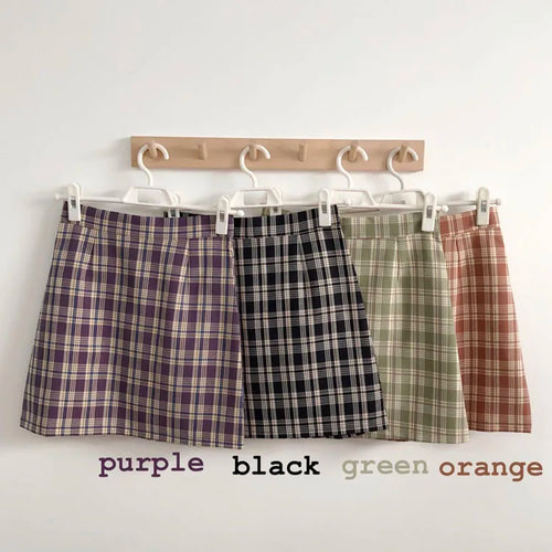 Load image into Gallery viewer, Autumn Korean Vintage Plaid Zipper A-line Short Skirt New Women Elegant High Waist Sexy Club Vacation Party Mini Half Skirt Chic
