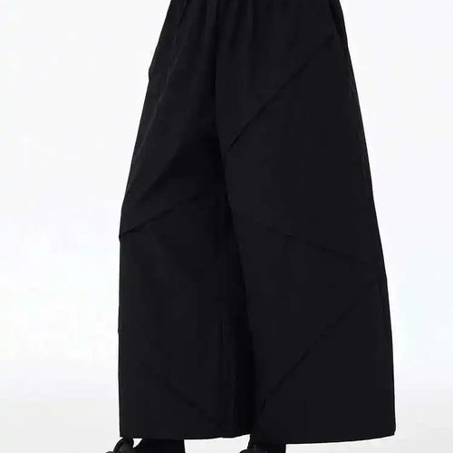 Load image into Gallery viewer, High Elastic Waist Gray Spliced Pocket Long Wide Leg Pants New Trousers Women Fashion Tide Spring Autumn 2025 1DH6603
