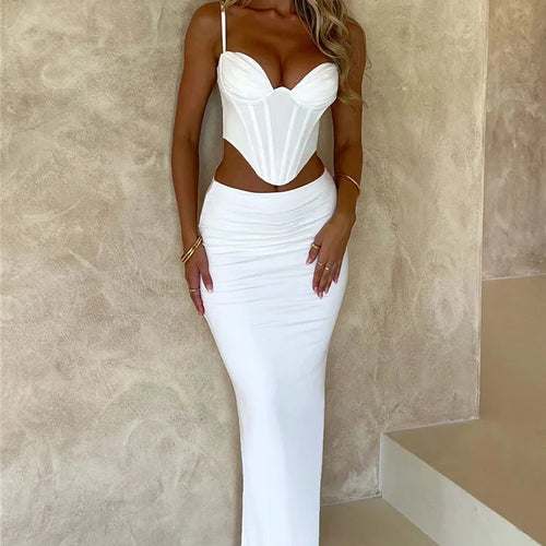 Load image into Gallery viewer, Thickened Fabric Sexy Maxi Skirt Women 2023 Autumn Winter New Solid High Waist Skinny Club Party Long Skirt Elegant
