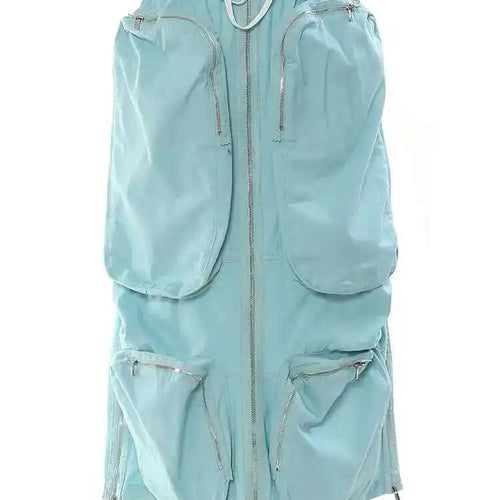 Load image into Gallery viewer, High Elastic Waist Orange Pocket Zipper Long Casual Half-body Skirt Women Fashion Tide New Spring Autumn 2025 1DE9890
