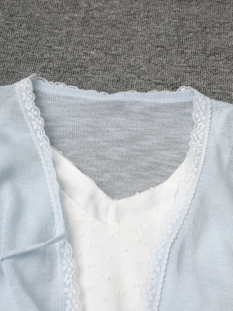 Women White Lace Jacquard Elegant Long Spaghetti Strap Dress New V-Neck Sleeveless Fashion Tide Spring Summer 2025 CPG3081