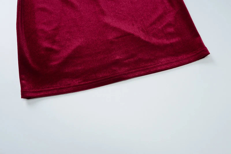 Velvet Off-shoulder Strapless Sexy Mini Dress For Women Robe Fashion Backless Sleeveless Club Party Dress Elegant