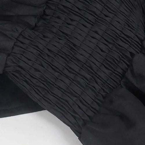 Load image into Gallery viewer, Women Black Irregular Shirt Dress New Lapel Lartern Long Sleeve Belt Waist Loose Fashion Tide Spring Autumn 2025 1DH2257
