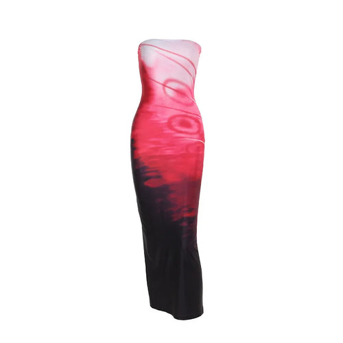 Load image into Gallery viewer, Strapless Print Sexy Midi Dress For Women Fashion Off-shoulder Backless Bodycon Club Party Sexy Long Dress Clubwear
