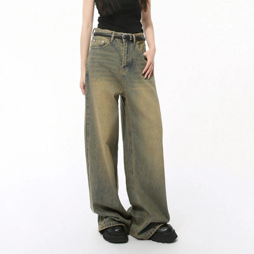 Load image into Gallery viewer, Men's Wear Straight Denim Pants Spring New Fashion Jeans Vintage Washed Wide Leg Trousers Trendy Menwear Summer 9C2019
