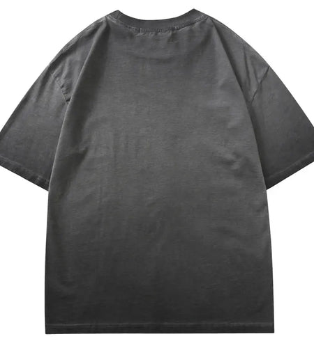 Men Vintage Tshirt Y2K Retro Horse Graphic Printed T-Shirts Streetwear Hip Hop Punk Gothic Baggy Grunge Tee Harajuku Washed Tops