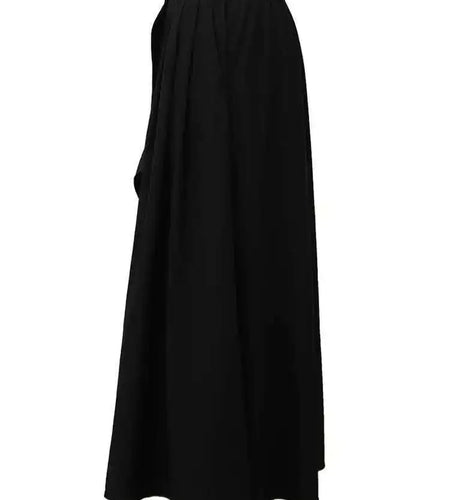 High Elastic Waist Black Irregular Pocket Midi A-line Half-body Skirt Women Fashion Tide New Spring Autumn 2025 1DH5348